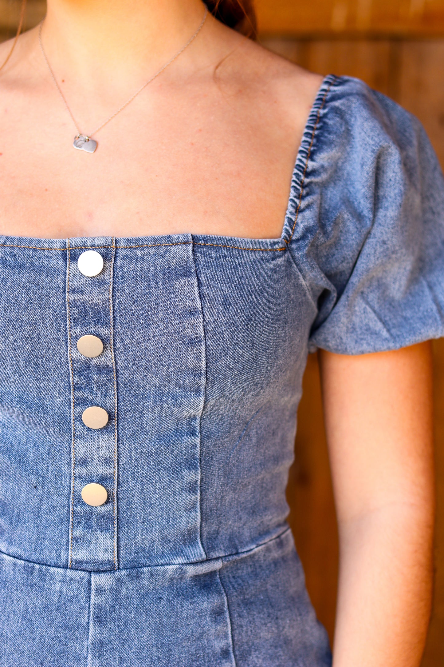 Hittin' the Rodeo Denim Romper
