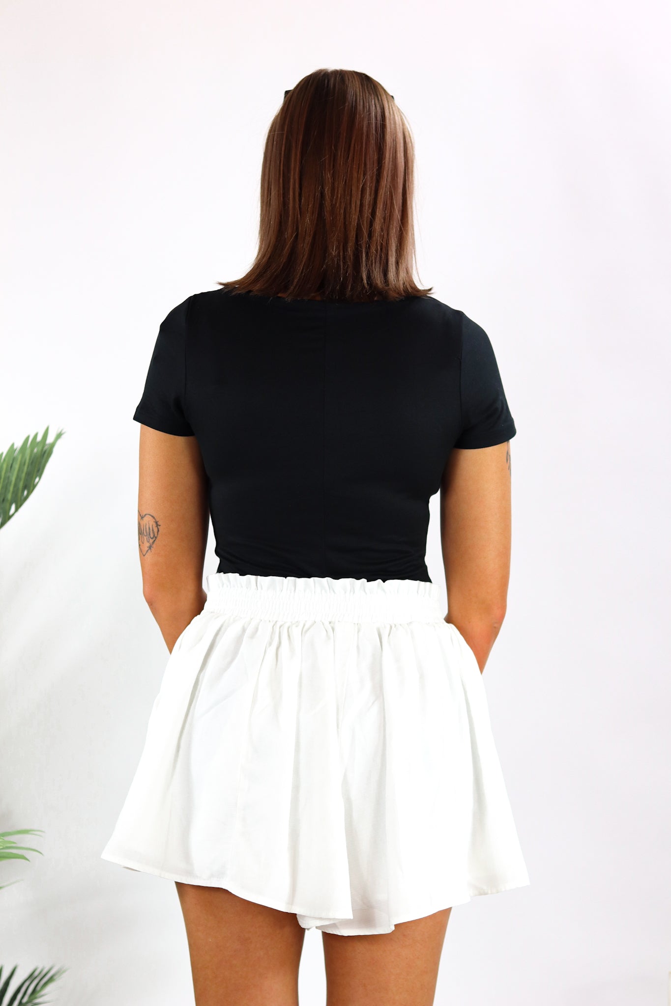 Going With The Flow Shorts (White)
