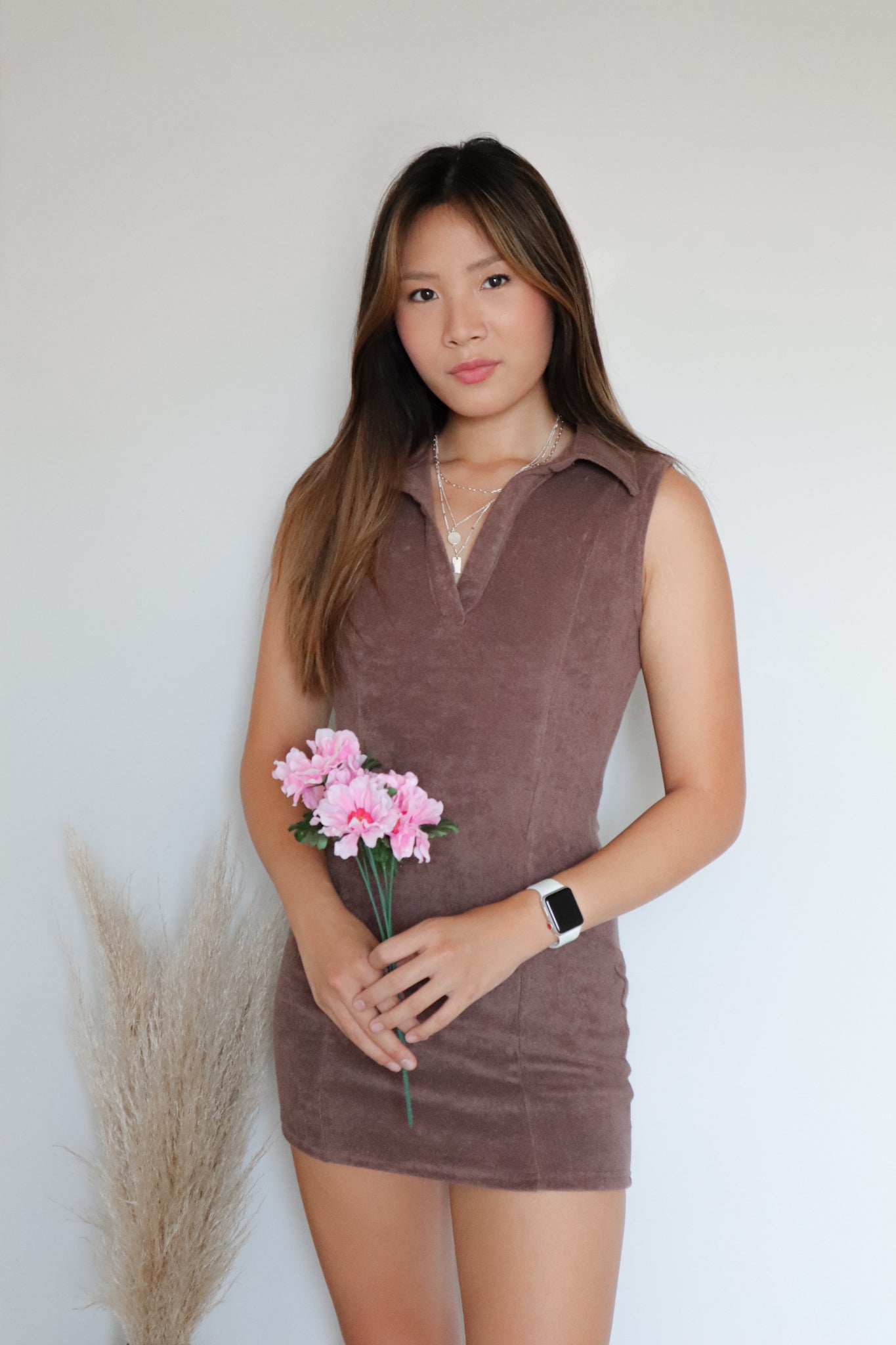 Going Both Ways Dress (Brown) - Chicken Babe Boutique