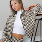 Plaid You're Here Jacket - Chicken Babe Boutique