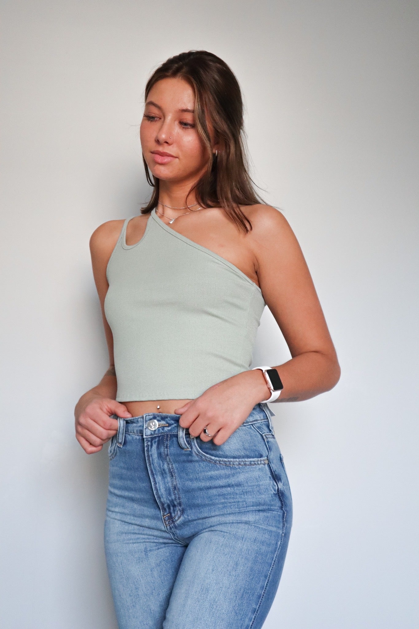 Two Way Street One Shoulder Top - Chicken Babe Boutique