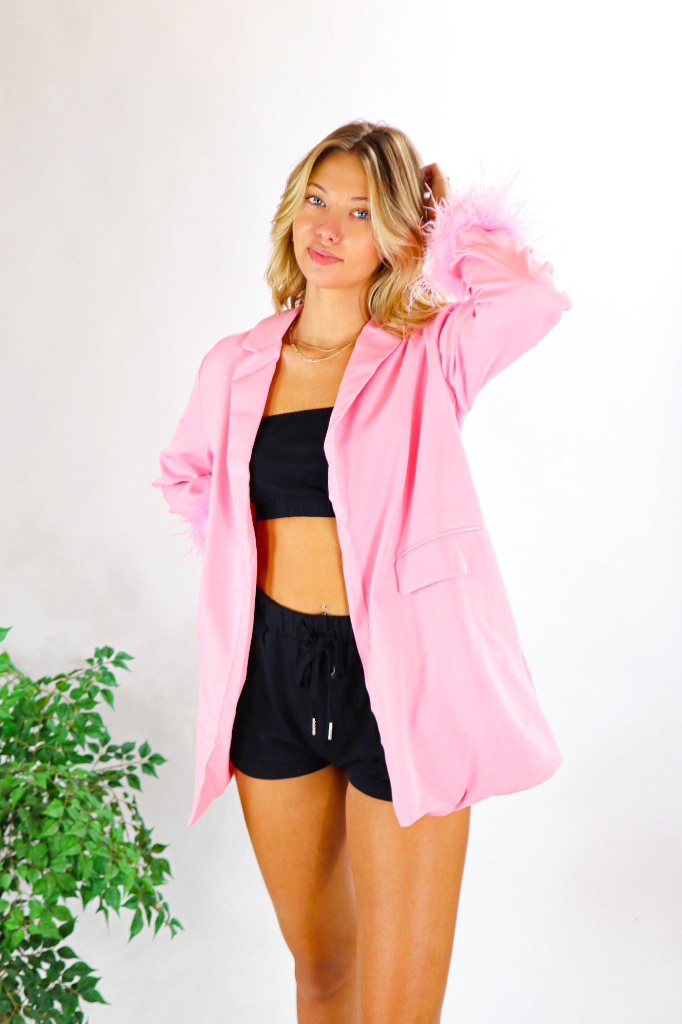 Hot Topic Blazer (Pink) - Chicken Babe Boutique