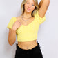 Love isn't Lost Top (Yellow) - Chicken Babe Boutique