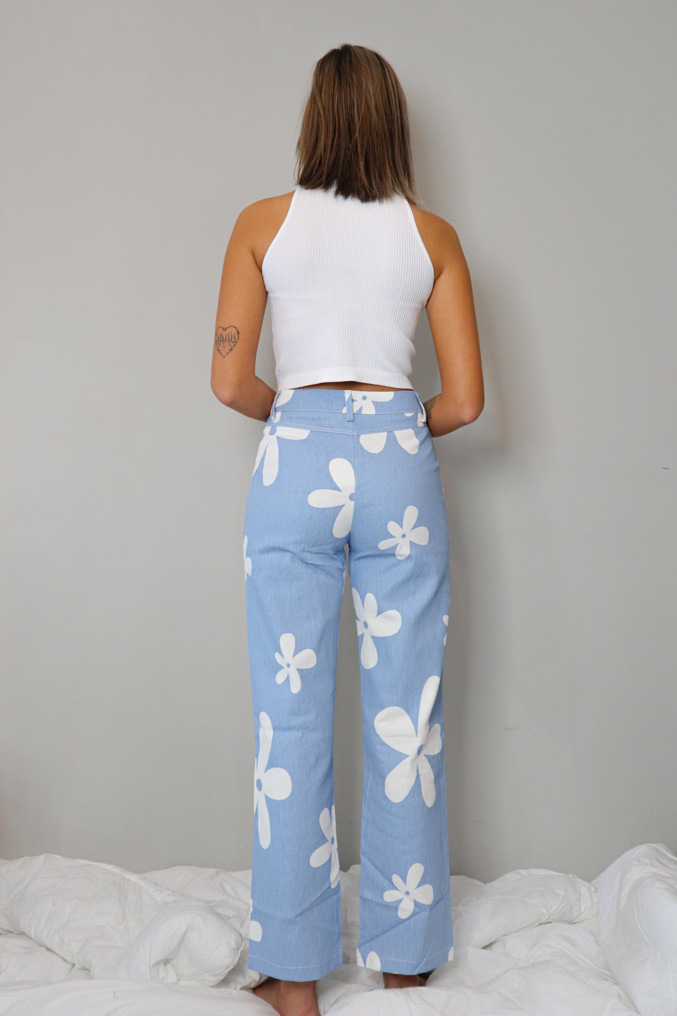 Wildflower Pants (Blue) - Chicken Babe Boutique