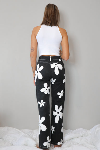 Wildflower Pants (Black) - Chicken Babe Boutique